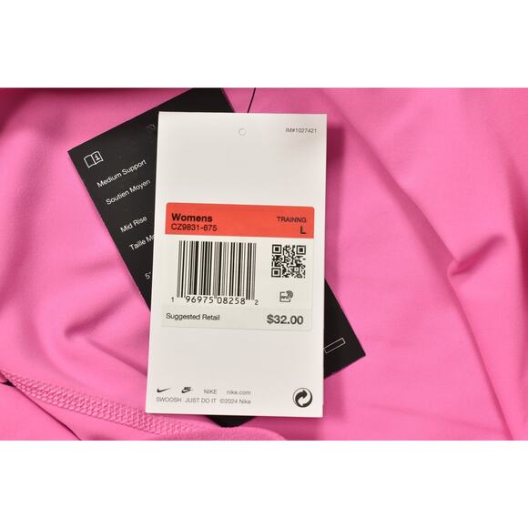 Nike Pro DRI-FIT Womens Training Shorts Pink Athletic Size L NEW CZ9831-675 - Picture 7 of 8